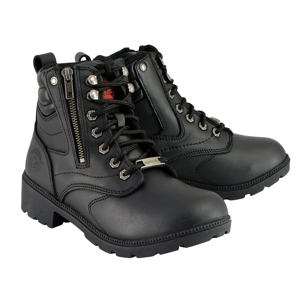 Milwaukee Leather® (Women's 9.5)‎ Motorcycle Riding Boot w/ Side Zipper - $180